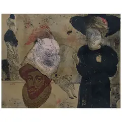 Jose Luis Cuevas, El secreto de Walter Raleigh, Litografía y serigrafía Prueba de artista VI