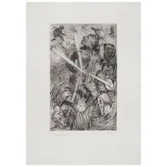 Francisco Toledo, Beisbolistas, Grabado al aguafuerte 5 / 15