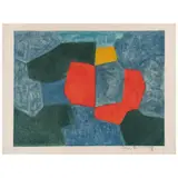 Serge Poliakoff, Composition verte, bleue, jaune, 1968, Grabado al aguafuerte y aguatinta E. A