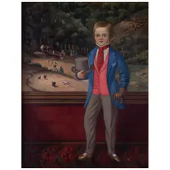 Horacio Rentería, El niño, Óleo sobre tela