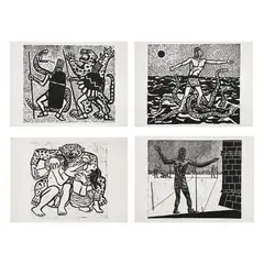 Alfredo Zalce, Tula Tolteca, imagen y mito, Grabados al linóleo 5 / 50