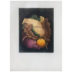 Arturo Estrada, Yolozochitl, Grabado al aguafuerte y aguatinta H. C