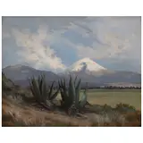 Marco Antonio Zepeda, Popocatépetl, Óleo sobre tela