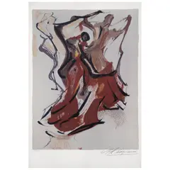 David Alfaro Siqueiros, Sin título, de la suite Prison Fantasies, 1973, Litografía 58 / 250