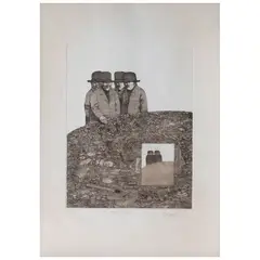 Alfredo Castañeda, Al tomar la decisión, del portafolio Diez grabados mexicanos, Grabado al aguafuerte 64 / 150