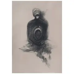 Guillermo Meza Álvarez, Ehécatl joven, 1974, Litografía 87 / 100