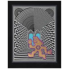 Pedro Friedeberg, Te saluda Energúmeno Dorado, 2020, Serigrafía sobre cartoncillo 82 / 100