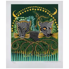 Pedro Friedeberg, Jaguares, Serigrafía 40 / 100