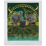 Pedro Friedeberg, Jaguares, Serigrafía 40 / 100