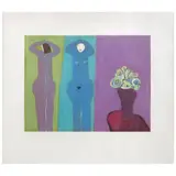 Joy Laville, Untitled, Grabado al aguatinta y aguafuerte P. A. VII, intervenido con gouache