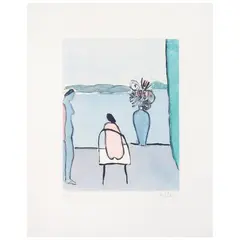 Joy Laville, Mujer sentada, Grabado al aguafuerte y aguatinta 60 / 200