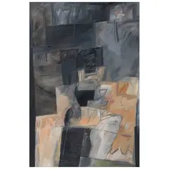 Perla Krauze, Un ángel que se viste de mujer, 1988, Óleo y collage sobre tela