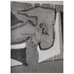 Rodolfo Nieto, Untitled, Carboncillo y acrílico sobre madera