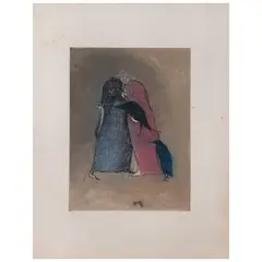Leonora Carrington, Cuervos, Grabado al aguafuerte y aguatinta P / A