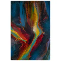 Leonardo Nierman, Fuego cósmico, 1971, Acrílico sobre masonite