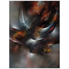 Leonardo Nierman, Infinito cósmico, Acrílico sobre masonite