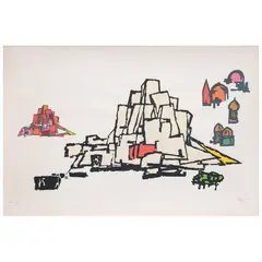 Mathias Goeritz, The Saltiel Center Jerusalem (Labyrinth), 1978 y Jerusalem I, Serigrafía PT - III, doble vista