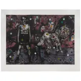Demián Flores, Sin título, de la serie Aztlán, 2008, Xilografía, azúcar, aguatinta y esténcil 48 / 100