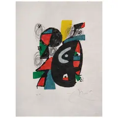 XII, de la carpeta La Mélodie Acide by Joan Miró, 1980, Litografía sobre papel japonés E. A, offered Jun 2026