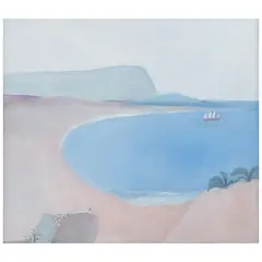 Joy Laville, Barco entrando a una bahía, 1999, Acrílico sobre tela