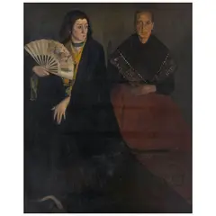 Ángel Zárraga, La solterona y su celestina, Óleo sobre tela