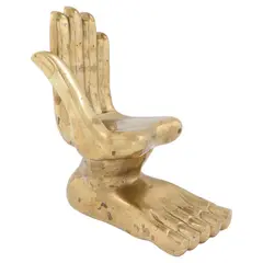 Pedro Friedeberg, Mano silla-pie, 1999, Escultura en bronce pulido 10 / 10