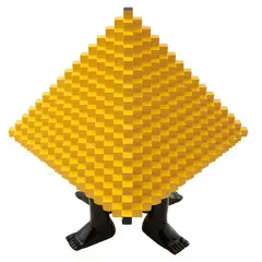 Pedro Friedeberg, Cristalización euforicomelancólica, ca. 2020, Escultura en madera policromada