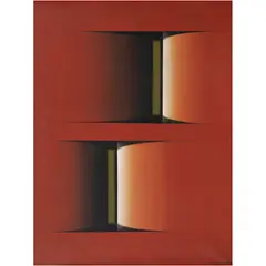 Kurt Larisch, Enigma in red, Acrílico sobre tela