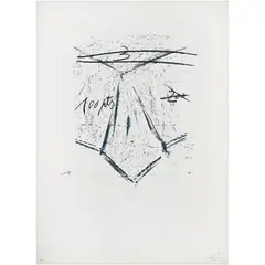 Llambrec material XII by Antoni Tàpies, 1975, Litografía 18 / 75, offered Mar 2026