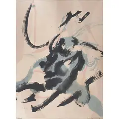 Raúl Herrera, Respiración del cielo, 1986, Tinta china y collage sobre tela