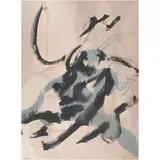 Raúl Herrera, Respiración del cielo, 1986, Tinta china y collage sobre tela