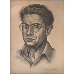 Juan O'Gormann, Autorretrato, Litografía sin número de tiraje