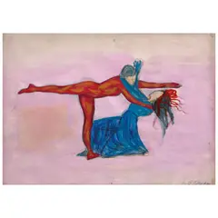 José Clemente Orozco, El amor, Gouache y lápiz de grafito sobre papel