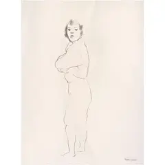 Rafael Coronel, Untitled, Carboncillo sobre papel