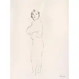 Rafael Coronel, Untitled, Carboncillo sobre papel