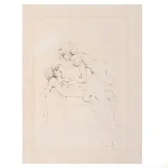 Léonor Fini, Sin título, del portafolio Monsieur Vénus by Rachilde (Marguerite Vallette-Eymery), Grabado al aguafuerte E. A. XI / XX
