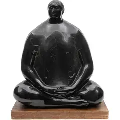 Felipe Castaneda, Yalalteca, 1978, Escultura en talla en mármol sobre base de madera
