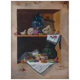 Jose Samano Torres, Alacena, Óleo sobre tela