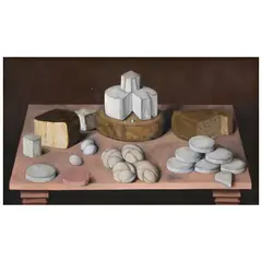 Bodegón con quesos by Gustavo Montoya, Óleo sobre tela, offered Mar 2026