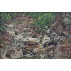 El arroyo by Nicolás Moreno, 1978, Óleo sobre tela sobre madera, sold Mar 2026