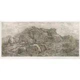 Nicolás Moreno, La Sierra del Burro, Grabado a la punta seca P / A