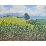 Jorge Obregon, La fertilidad de la milpa, Óleo sobre tela