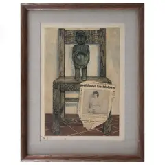 Rafael Cauduro, Raquel acusada de robar los terafim de su padre, de la carpeta Bibliografías, Grabado al aguafuerte y al aguatinta 69 / 100