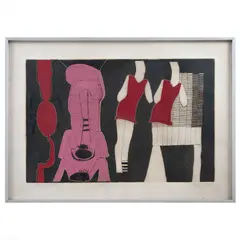 Rafael Villar, Las chicas de Sanbors, Grabado al aguatinta artist proof