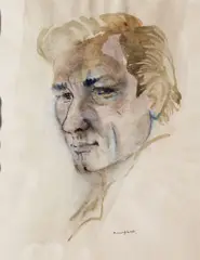 Man by George Campbell, Watercolour (unframed), sold Mar 2021