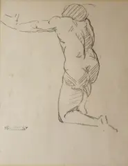 Nude Study by Mary Swanzy, Pencil, sold Mar 2021