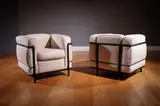 Cassina, A Pair Of Lc3 Armchairs