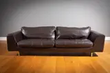 Roche Bobois, A Brown Leather Sofa