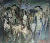 Gerard MacGourty, Figures, Untitled, Oil on board