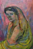 Stella Steyn, Portrait Of A Girl, Oil on canvas